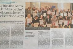 Articolo del Piccolo in occasione della elezione della "Mula de Oro"